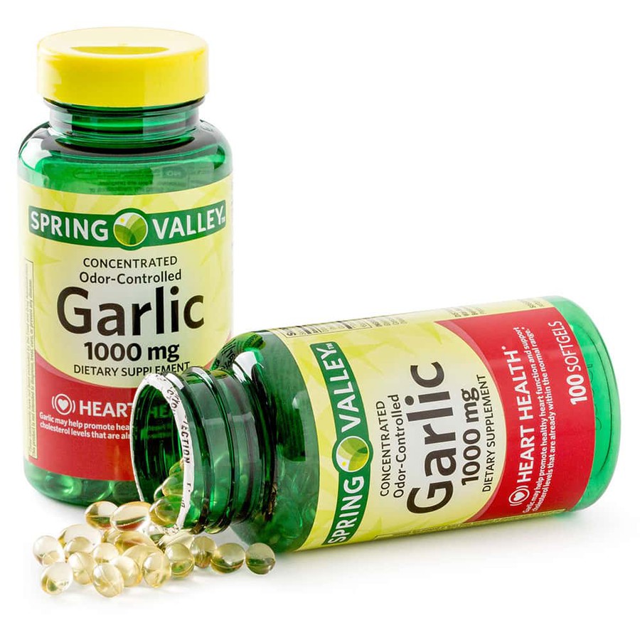 Tinh Dầu Tỏi Không Mùi Spring Valley Garlic 1000mg