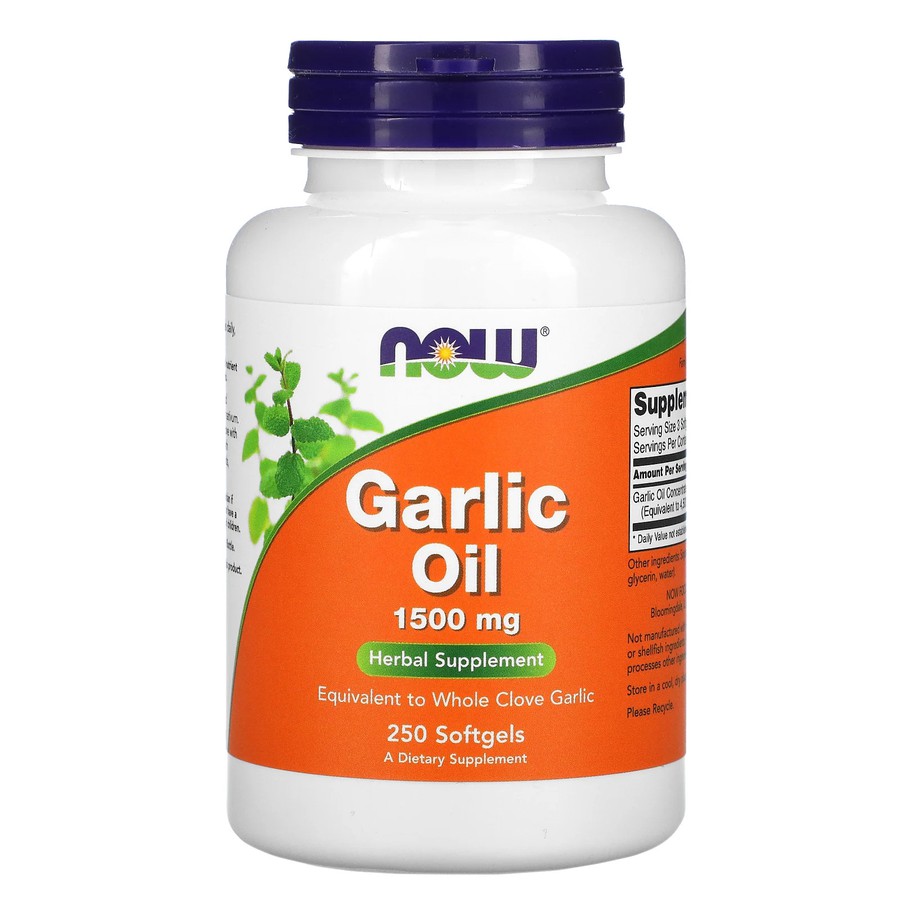 [250 Viên] Tinh Dầu Tỏi Now Supplements Garlic Oil 1500mg