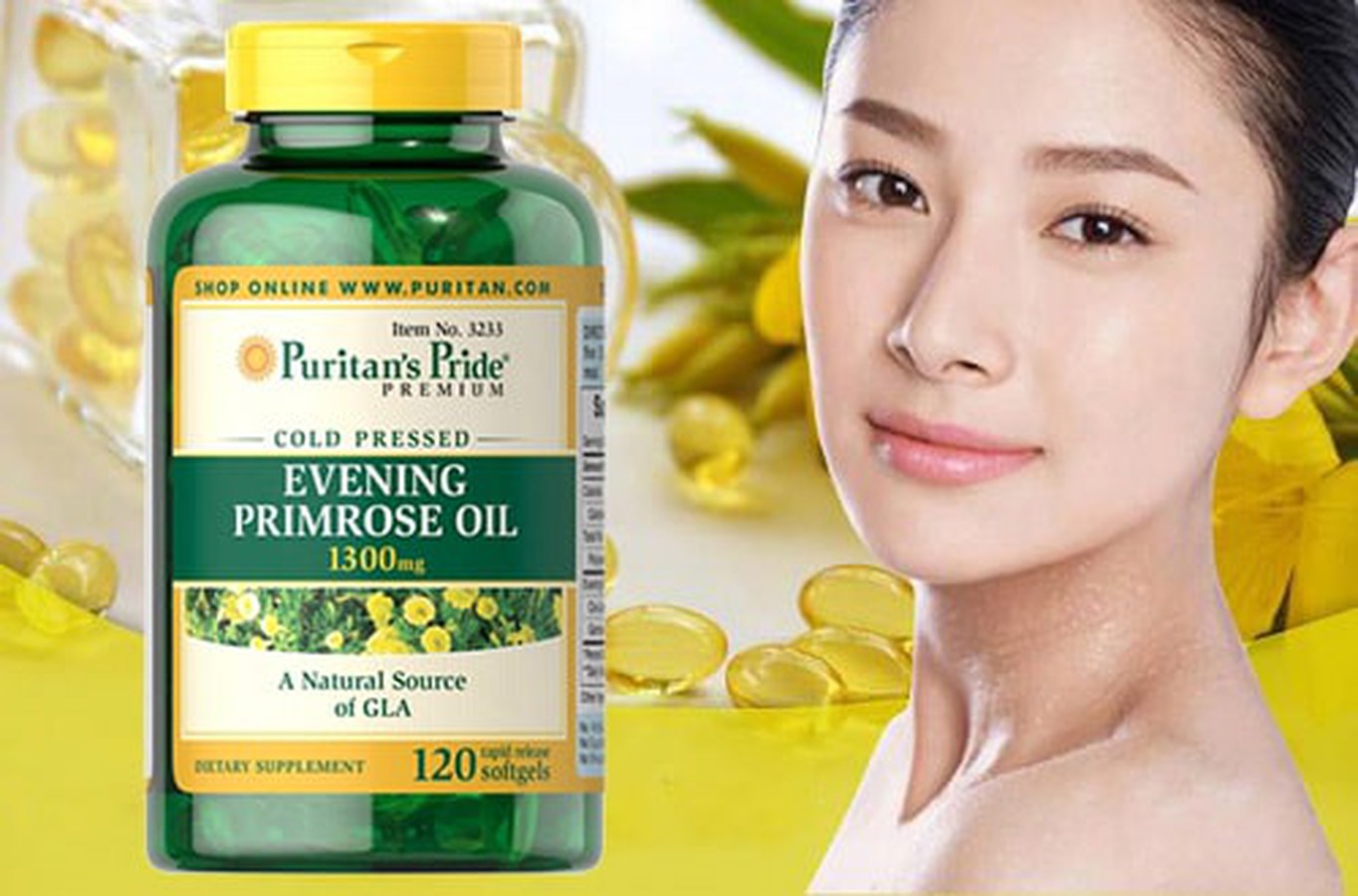 Tinh Dầu Hoa Anh Thảo Puritan's Pride Evening Primrose Oil 1300mg - Siêu  Thị Vitamin