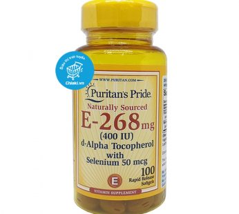 Viên Uống Vitamin E 268mg With Selenium Puritan’s Pride