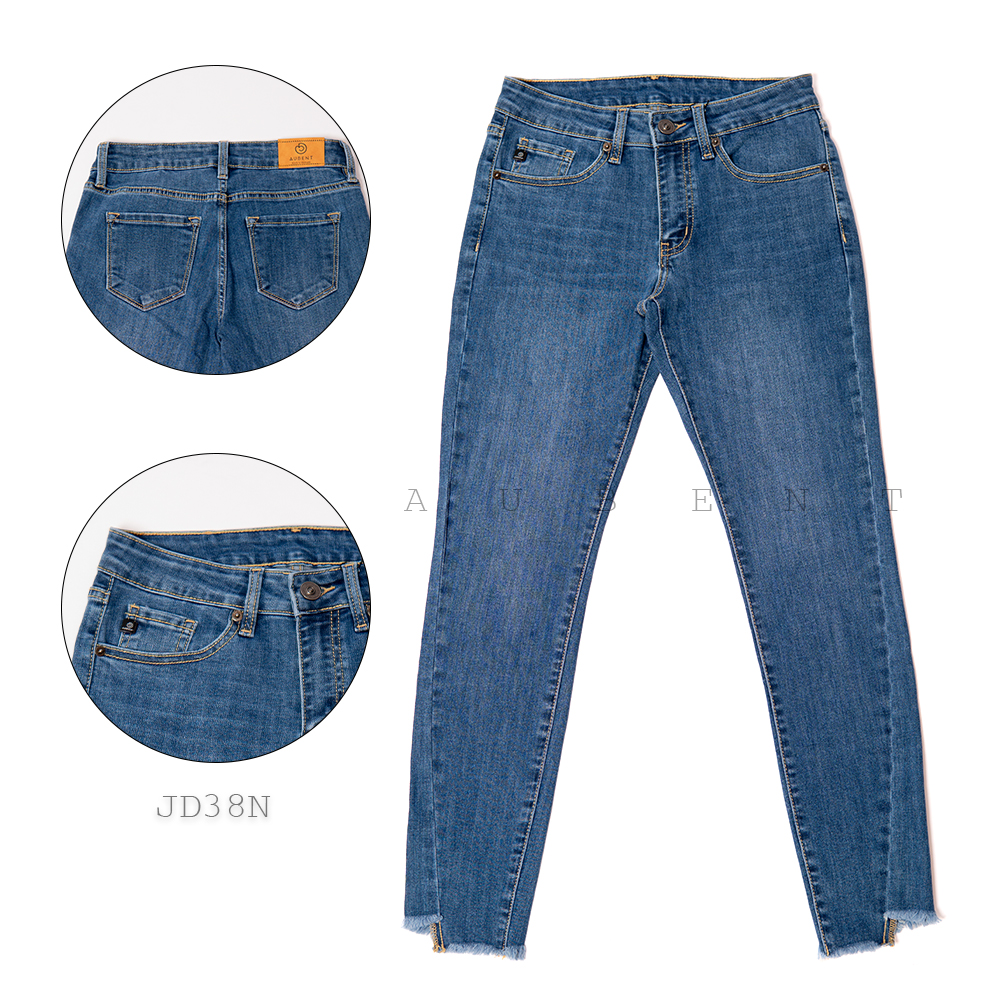 Quần Jeans nữ ống túm Aubent 38 Màu Nhạt j1