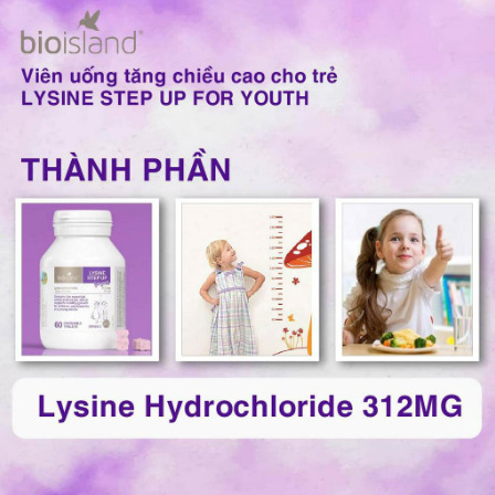 Bio Island Lysine tăng chiều cao - Lysine step up 60 viên Úc screenshot 3 78b1beee63ecb422c734bd6a1cbaed7d