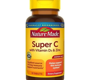 Viên Uống Tăng Hệ Miễn Dịch Super C with VitaminD3, ZinC 70 Viên