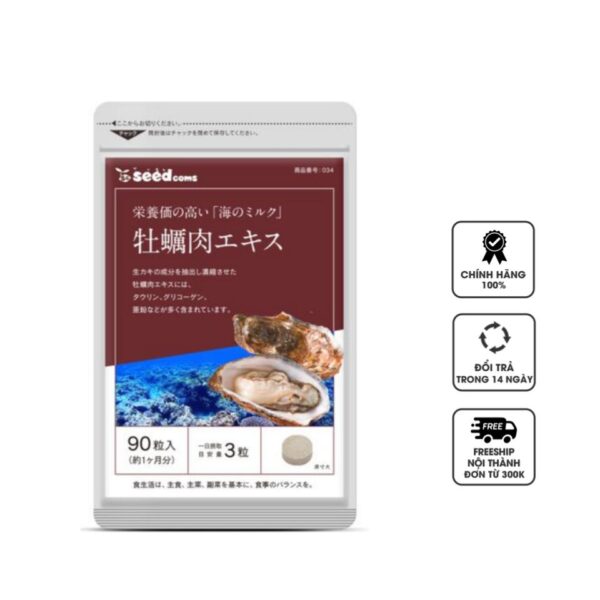 Viên uống tinh chất hàu Seedcoms Nhật Bản vien uong tinh chat hau seedcoms nhat ban 170063795478410