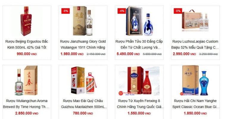 Shop Hàng Nga đa dạng các loại rượu Trung Quốc, chuẩn hương vị